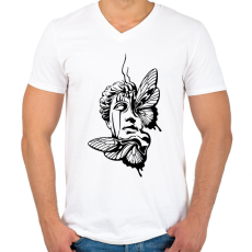 PRINTFASHION Hipe - Férfi V-nyakú póló - Fehér