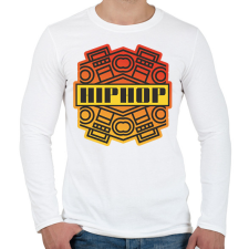 PRINTFASHION Hiphop - Férfi hosszú ujjú póló - Fehér férfi póló