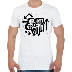 PRINTFASHION Hiphop graffiti - Férfi póló - Fehér