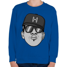 PRINTFASHION HipHop - Gyerek pulóver - Királykék