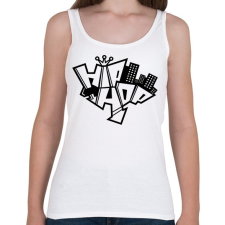 PRINTFASHION hiphop - Női atléta - Fehér női trikó