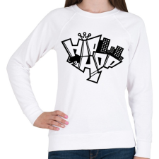 PRINTFASHION hiphop - Női pulóver - Fehér női pulóver, kardigán