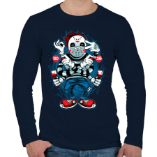 PRINTFASHION Hipno Jason - Férfi hosszú ujjú póló - Sötétkék férfi póló