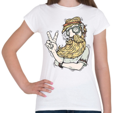 PRINTFASHION Hippie - Női póló - Fehér