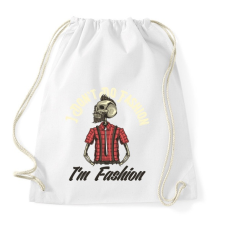 PRINTFASHION Hipster 02 - I dont no fashion - Sportzsák, Tornazsák - Fehér tornazsák
