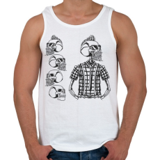 PRINTFASHION Hipster 03 - Férfi atléta - Fehér