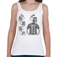 PRINTFASHION Hipster 03 - Női atléta - Fehér női trikó