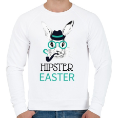 PRINTFASHION Hipster Easter - Férfi pulóver - Fehér