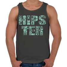 PRINTFASHION HIPSTER - Férfi atléta - Sötétszürke atléta, trikó