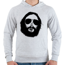 PRINTFASHION hipster - Férfi kapucnis pulóver - Sport szürke férfi pulóver, kardigán