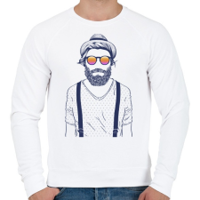 PRINTFASHION Hipster - Férfi pulóver - Fehér férfi pulóver, kardigán