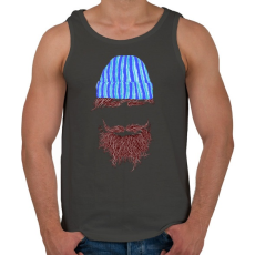 PRINTFASHION Hipszter - Férfi atléta - Sötétszürke