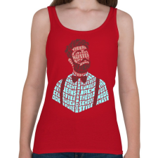 PRINTFASHION Hipszter - Női atléta - Cseresznyepiros női trikó