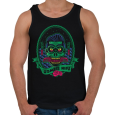 PRINTFASHION Hipszter zombi - Férfi atléta - Fekete