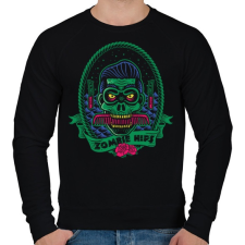 PRINTFASHION Hipszter zombi - Férfi pulóver - Fekete férfi pulóver, kardigán
