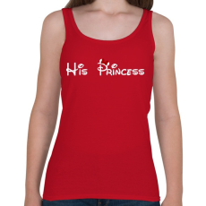 PRINTFASHION His Princess fehér - Női atléta - Cseresznyepiros