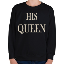 PRINTFASHION His Queen - Gyerek pulóver - Fekete gyerek pulóver, kardigán