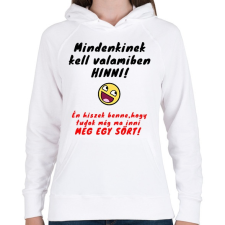 PRINTFASHION HIT - Női kapucnis pulóver - Fehér női pulóver, kardigán