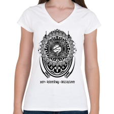 PRINTFASHION Hit Remény Bizalom - Női V-nyakú póló - Fehér női póló