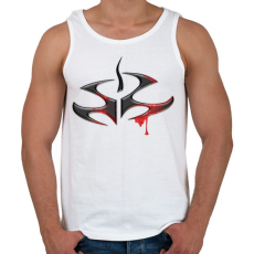 PRINTFASHION Hitman Logo - Férfi atléta - Fehér