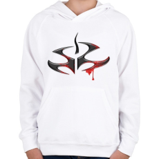 PRINTFASHION Hitman Logo - Gyerek kapucnis pulóver - Fehér