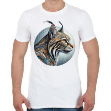 PRINTFASHION Hiúz - Férfi póló - Fehér férfi póló