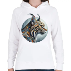 PRINTFASHION Hiúz - Női kapucnis pulóver - Fehér