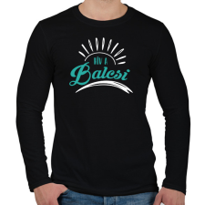 PRINTFASHION Hív a Balcsi - Férfi hosszú ujjú póló - Fekete férfi póló