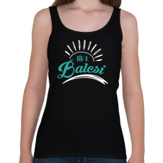 PRINTFASHION Hív a Balcsi - Női atléta - Fekete