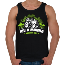 PRINTFASHION Hív a munka, mennem kell - Férfi atléta - Fekete