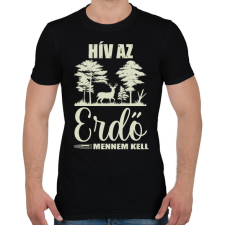 PRINTFASHION Hív az erdő - Férfi póló - Fekete férfi póló