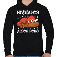 PRINTFASHION HIVATALOS ALVÓS PÓLÓ - Férfi kapucnis pulóver - Fekete