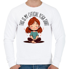 PRINTFASHION Hivatalos Jóga póló - Férfi pulóver - Fehér férfi pulóver, kardigán