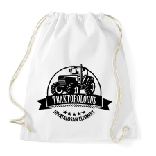 PRINTFASHION Hivatalosan elismert Traktorológus - Sportzsák, Tornazsák - Fehér tornazsák
