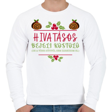PRINTFASHION Hivatásos bejgli kostoló - Férfi pulóver - Fehér