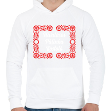 PRINTFASHION Hivatásos pálinka kostoló - Férfi kapucnis pulóver - Fehér férfi pulóver, kardigán