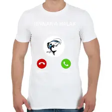 PRINTFASHION HÍVNAK A HALAK - Férfi póló - Fehér férfi póló