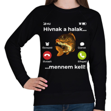PRINTFASHION Hívnak a halak - Női pulóver - Fekete női pulóver, kardigán
