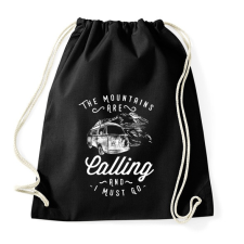 PRINTFASHION Hívnak a hegyek  - Sportzsák, Tornazsák - Fekete tornazsák