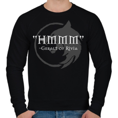PRINTFASHION HMM - Geralt - Férfi pulóver - Fekete