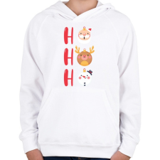 PRINTFASHION Ho ho ho - Gyerek kapucnis pulóver - Fehér gyerek pulóver, kardigán