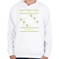 PRINTFASHION Ho ho ho hapci - Gyerek kapucnis pulóver - Fehér