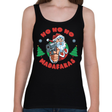 PRINTFASHION Ho ho ho madafakas - Női atléta - Fekete