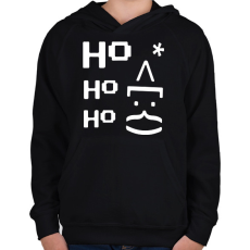 PRINTFASHION Ho ho ho Mikulás - Gyerek kapucnis pulóver - Fekete