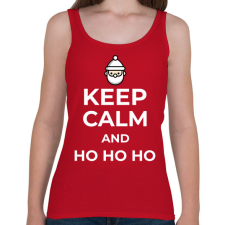 PRINTFASHION HO HO HO - Női atléta - Cseresznyepiros női trikó