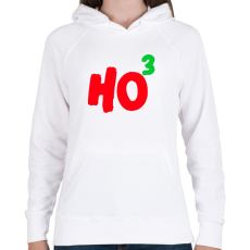 PRINTFASHION HO HO HO - Női kapucnis pulóver - Fehér