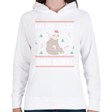 PRINTFASHION Ho ho hozz még sört - Női kapucnis pulóver - Fehér női pulóver, kardigán