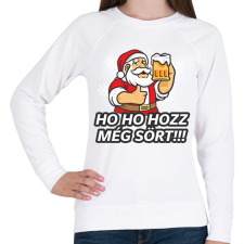 PRINTFASHION Ho ho hozz még sört! - Női pulóver - Fehér női pulóver, kardigán
