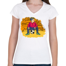 PRINTFASHION Hobby - Női V-nyakú póló - Fehér női póló
