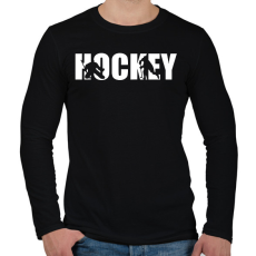 PRINTFASHION Hockey - Férfi hosszú ujjú póló - Fekete